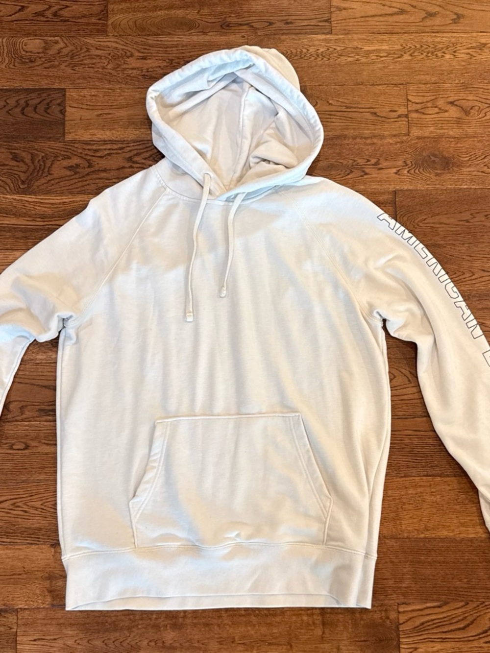 American Eagle Outfitters Light Gray Pullover Hoodie